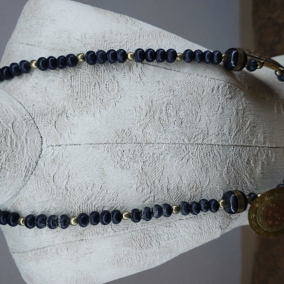 Vintage Hand Crafted Gold Silver Copper Multi-metal Beaded Necklace - Picture 3 of 7